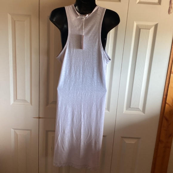 James Perse NWT Light gray Razorback cotton blend midi tank dress size 3 - Picture 5 of 13